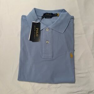 NWT Men’s Polo Ralph Lauren Custom Slim Polo Light Blue XXL